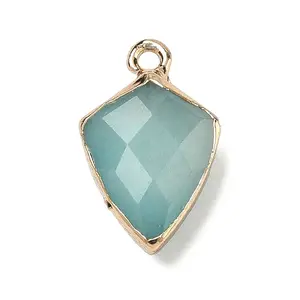 Dyed Natural Blue Chalcedony Pendants