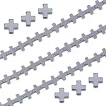 2 Strands Electroplated Non-Magnetic Synthetic Hematite Beads Strands