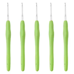 TPR Handle Aluminum Crochet Hook Needles