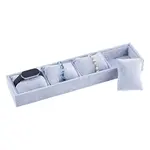 Rectangle 4 Grids Velvet Watch Display Case