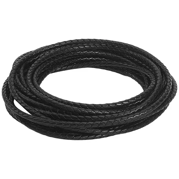 5M Round Braided Cowhide Letter Cord