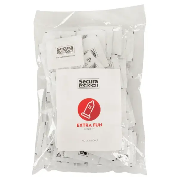 Secura Extra Fun – vroubkované kondomy (100 ks)
