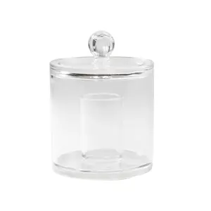 Compactor Dóza s víčkem na vatové tampónky a tyčinky čirý plast