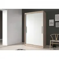 Šatní skříň Neomi 04 Barva korpusu: Dub - sonoma, Dveře: Bílé