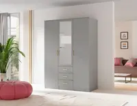 Šatní skříň 3D Barva korpusu: Šedá, Rozměry: 150 cm