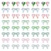 40Pcs 8 Colors Printed Opaque Acrylic Beads