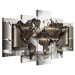 artgeist MALBA NA PLÁTNĚ, mapa světa, 200/100/1,2 cm