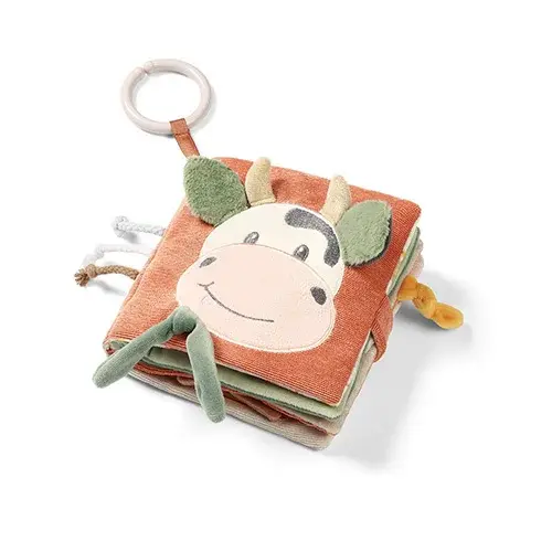 Babyono Senzorická látková knížka Kow Bingo pro miminka