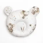 Baby Nellys Bavlněný tvarovaný polštářek Malá myška, bílá/šedá