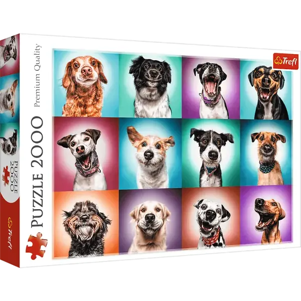 Trefl Puzzle Legrační portréty psů II / 2000 dílků
