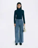 Thinking MU Fuzz Corduroy Karina Pants BLUE 38