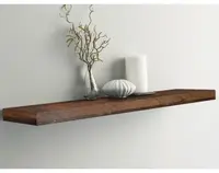 Polica na stenu Shelvy 80 cm, vintage optika dřeva%