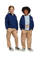 Dětské kalhoty adidas béžová barva, s potiskem, JD4553