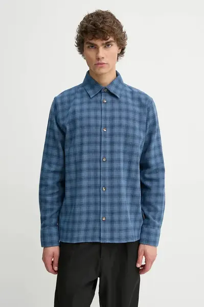 Košile Won Hundred pánská, modrá barva, regular, s klasickým límcem, 3387-14267