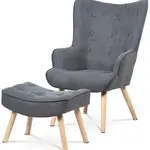 AUTRONIC Křeslo s taburetem AK-302 GREY2 šedé