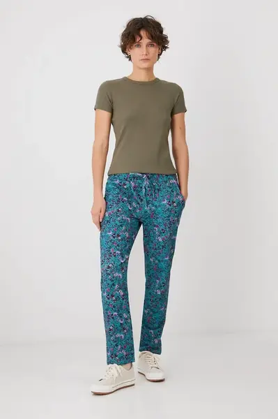 Bavlněné tepláky Medicine zelená barva