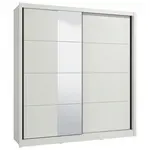 MID.YOU ŠATNÍ SKŘÍŇ S POSUVNÝMI DVEŘM, bílá, 205/215,5/60 cm