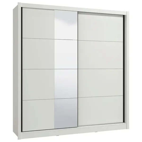 MID.YOU ŠATNÍ SKŘÍŇ S POSUVNÝMI DVEŘM, bílá, 205/215,5/60 cm