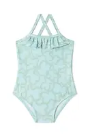 Jednodílné dětské plavky Tous zelená barva