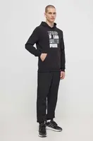 Mikina Puma pánská, černá barva, s kapucí, s potiskem, 678978