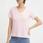Bavlněné tričko Pepe Jeans LORETTE V NECK růžová barva, PL505826