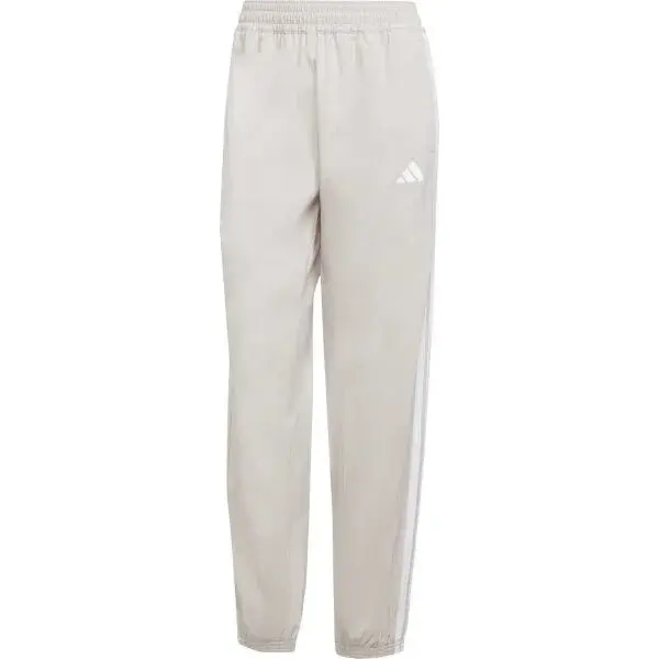 adidas TRAIN ESSENTIALS 3 STRIPES WOVEN W Dámske nohavice, béžová, veľkosť XXL