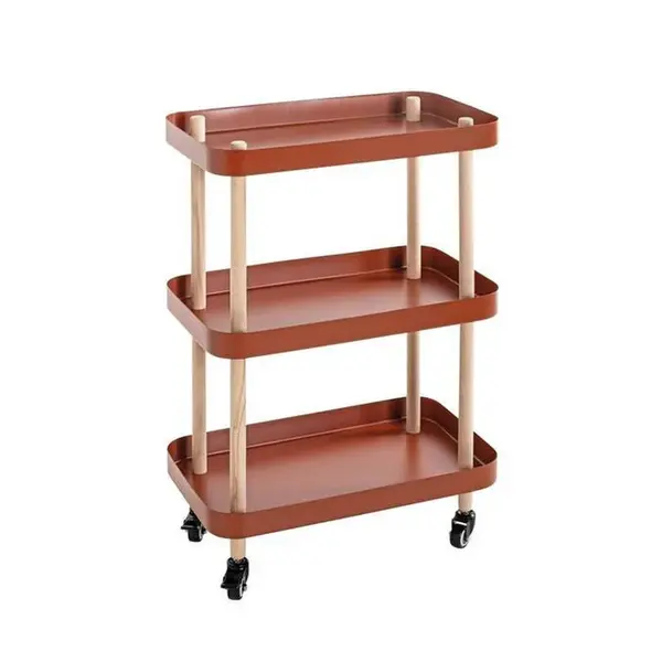 SERVÍROVACÍ VOZÍK, přírodní barvy, červená, barvy buku, 50/30/76 cm
