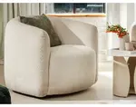 Otočné křeslo Alken, krémovo-béžová látka