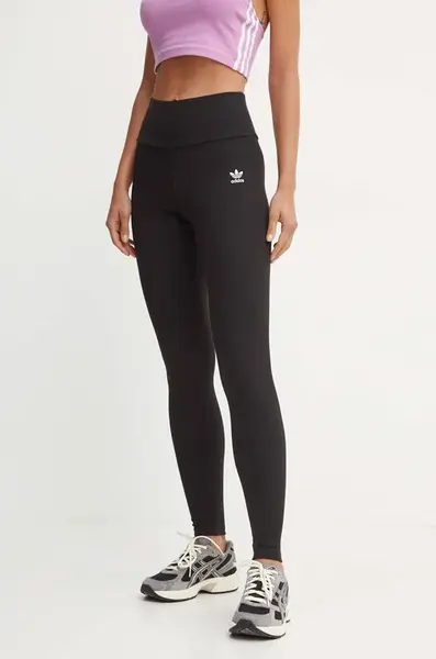 Legíny adidas Originals Essential dámské, černá barva, hladké, IY9645