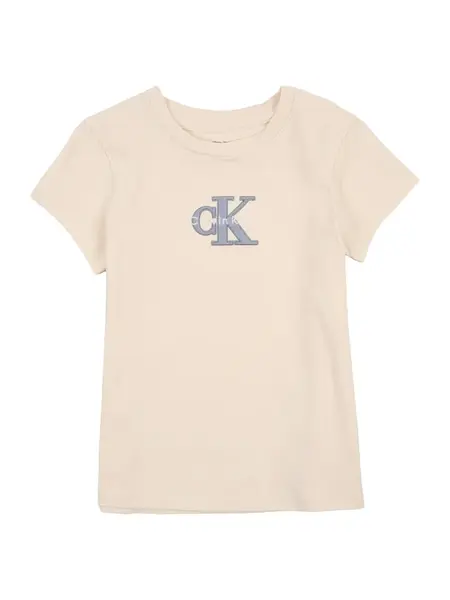 Calvin Klein Jeans Tričko  béžová / sivá