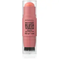 Rimmel Multi-Tasker Blush'N'brush tvářenka v tyčince se štětcem odstín 100 Cotton Candy 8 g