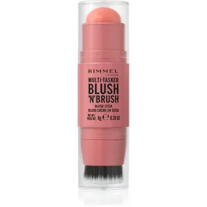 Rimmel Multi-Tasker Blush'N'brush tvářenka v tyčince se štětcem odstín 100 Cotton Candy 8 g