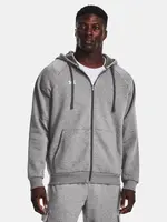 Under Armour Mikina UA Rival Fleece FZ Hoodie-GRY - Pánské