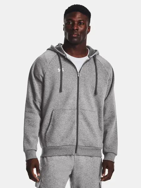 Under Armour Mikina UA Rival Fleece FZ Hoodie-GRY - Pánské