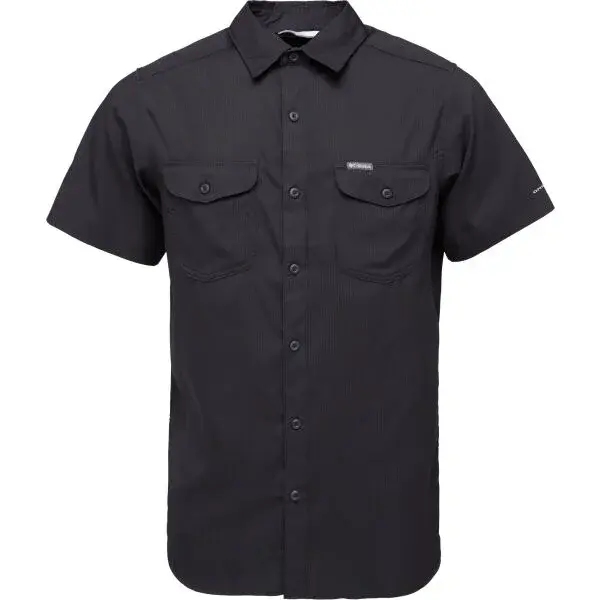 Columbia UNTILIZER II SOLID SHORT SLEEVE SHIRT Pánská košile, černá, velikost