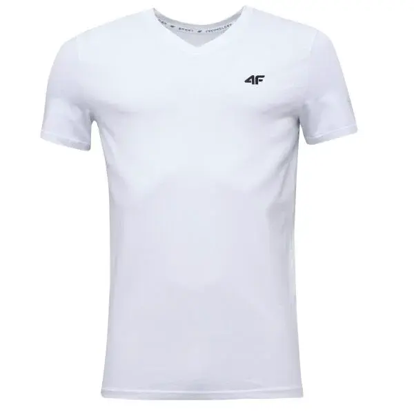 4F TSHIRT MARKO Pánské tričko, bílá, velikost