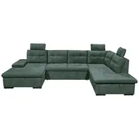 Livetastic SEDACÍ SOUPRAVA, textil, tmavě zelená