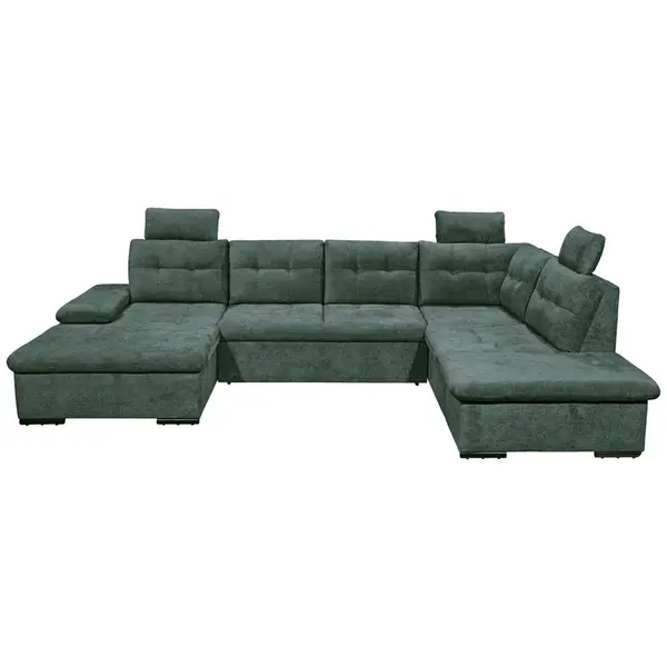 Livetastic SEDACÍ SOUPRAVA, textil, tmavě zelená