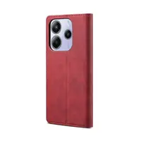 Lenuo Leather flipové pouzdro pro Xiaomi Redmi Note 14 5G červená