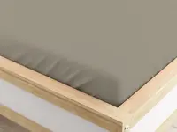 Napínací prostěradlo z mikrovlákna béžové 160 x 200 cm