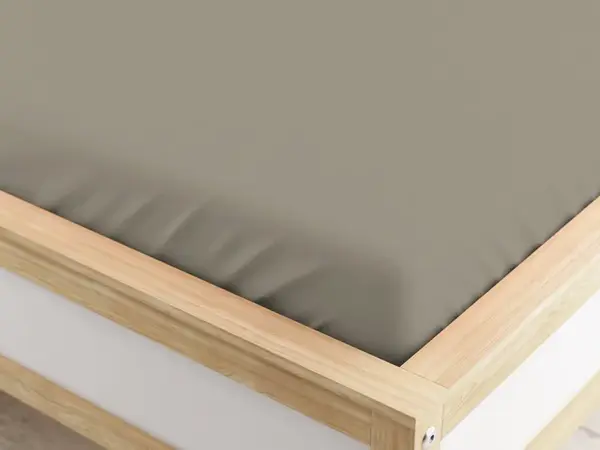 Napínací prostěradlo z mikrovlákna béžové 160 x 200 cm