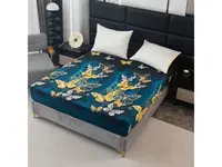 Plachta mikroplyš ZLATÝ A BIELY MOTÝĽ 180x200 cm tmavozelená