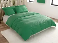 Hotelové povlečení z mikrovlákna JASMINE tmavě zelené - proužek 2 cm Rozměr povlečení: 70 x 90 cm | 140 x 200 cm