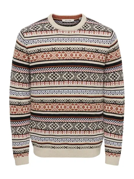 Only & Sons Sveter 'ONSJERRY'  striebornosivá