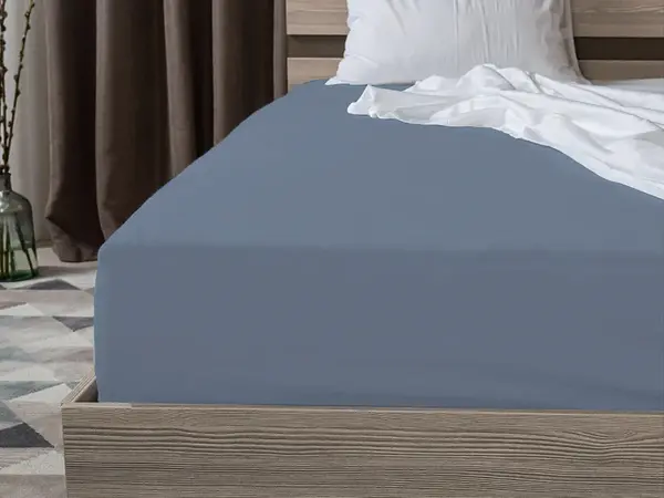 Jersey prostěradlo tmavě modré 90 x 200 cm