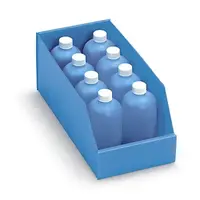 25 x Plastový regálový zásobník, skládací 380 x 180 x 155 mm, tmavě modrý, objem 9l, nosnost 5kg