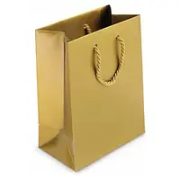 25 x Dárková taška z lesklého papíru zlatá 400x320x120 mm