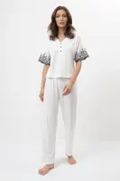 Dámské bambusové pyžamo SILVIA S Krémová