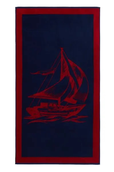 Plážová osuška SAIL 85x160 cm Tmavě modrá