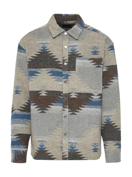 Funky Buddha Prechodná bunda  modrá / mokka / sivá / sivobéžová